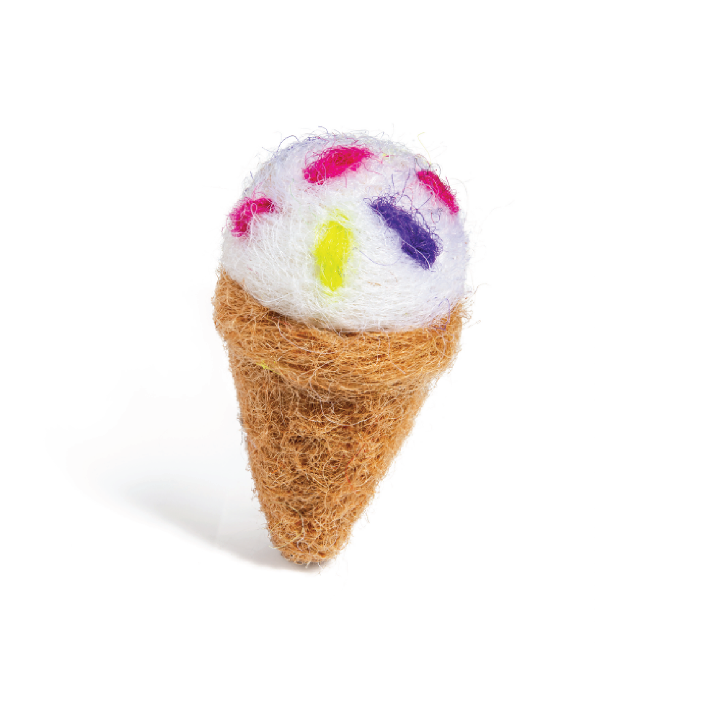 wool ice cream cat toy