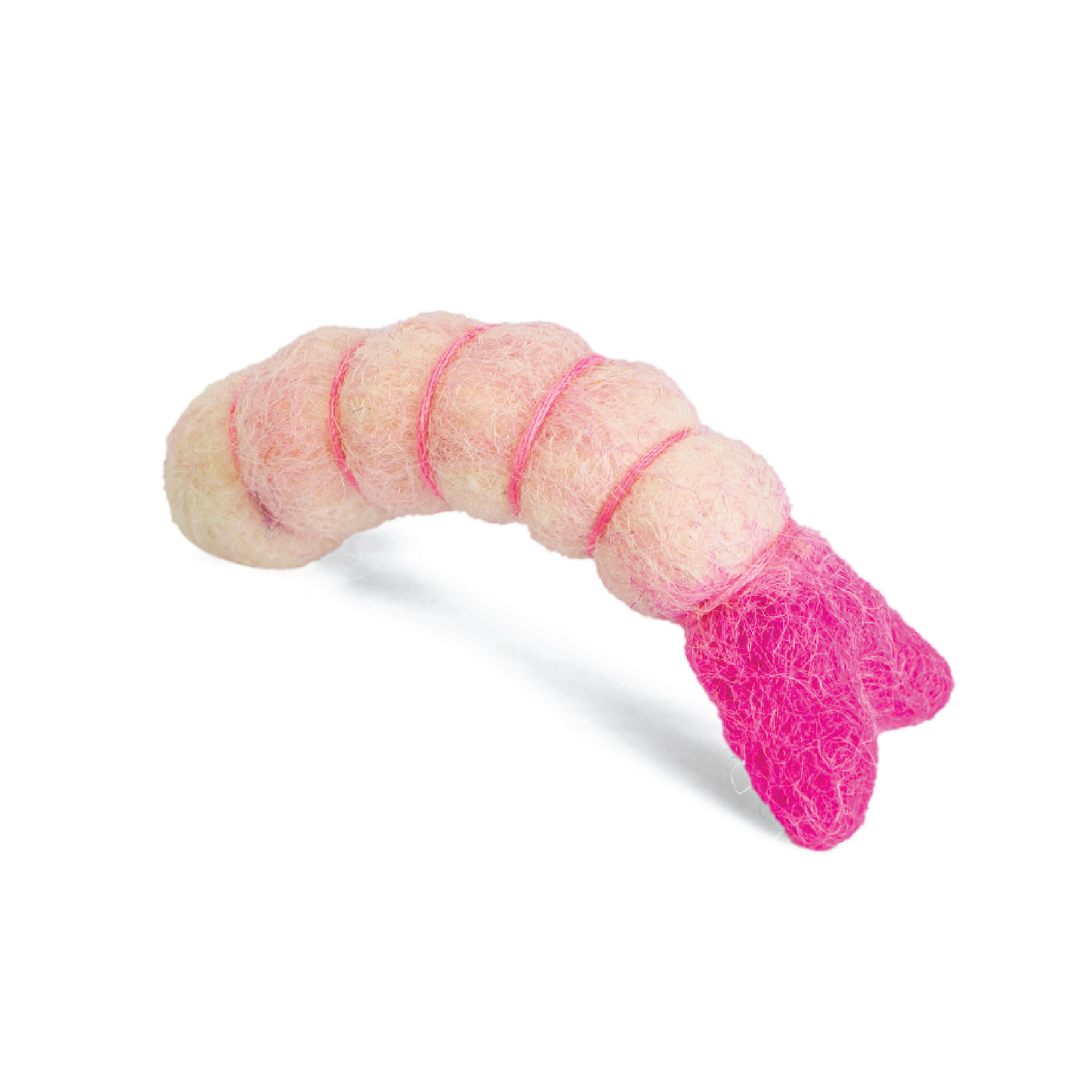 wool shrimp cat toy